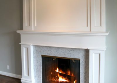 custom carpentry expert fireplace white marble