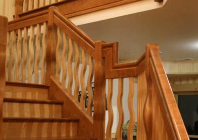 curved staircase custom carpenter work