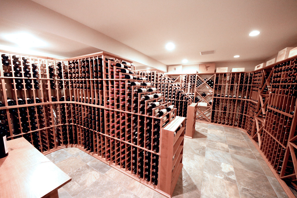 wine cellar storage complex wooden