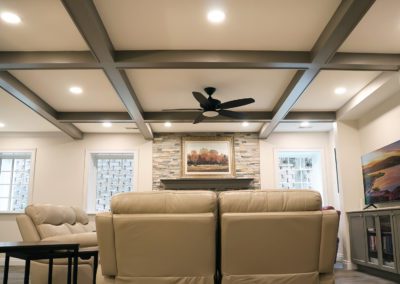 coffered ceilings basement