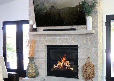 double fireplace