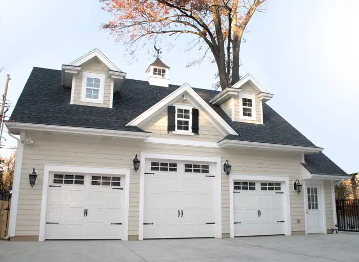 A three-door garage with mother-in-law suite, by Agape Construction.