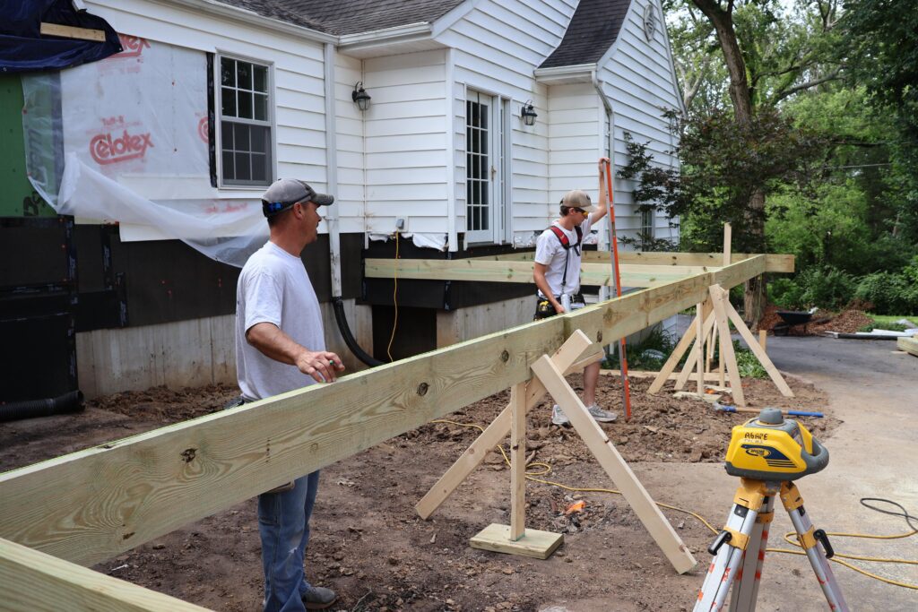 Agape crew building deck
