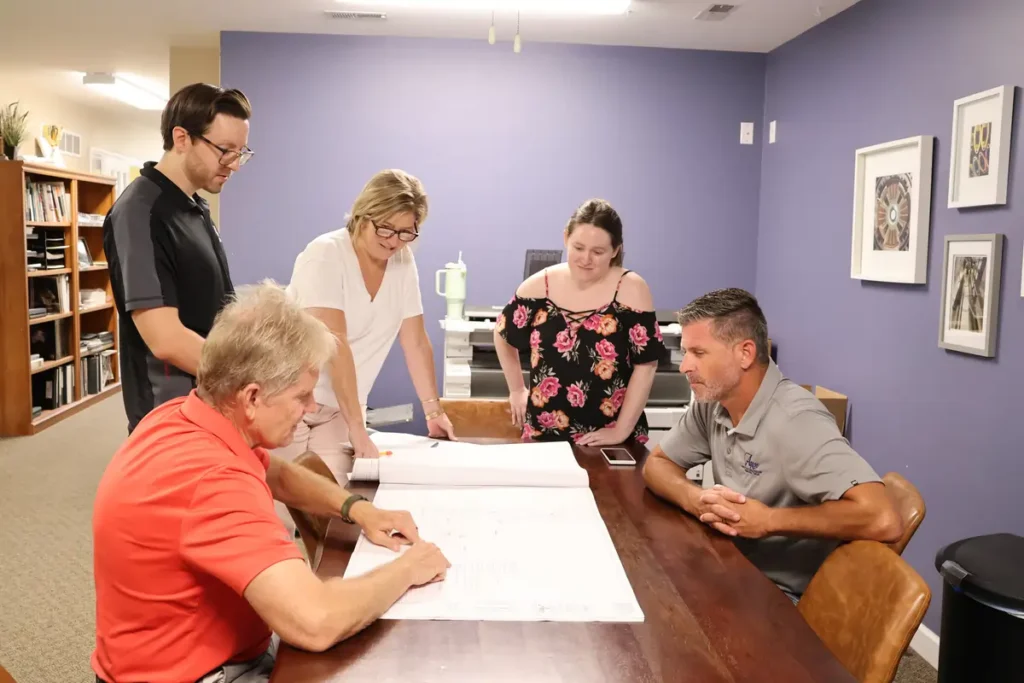 design team meeting at Agape Construction