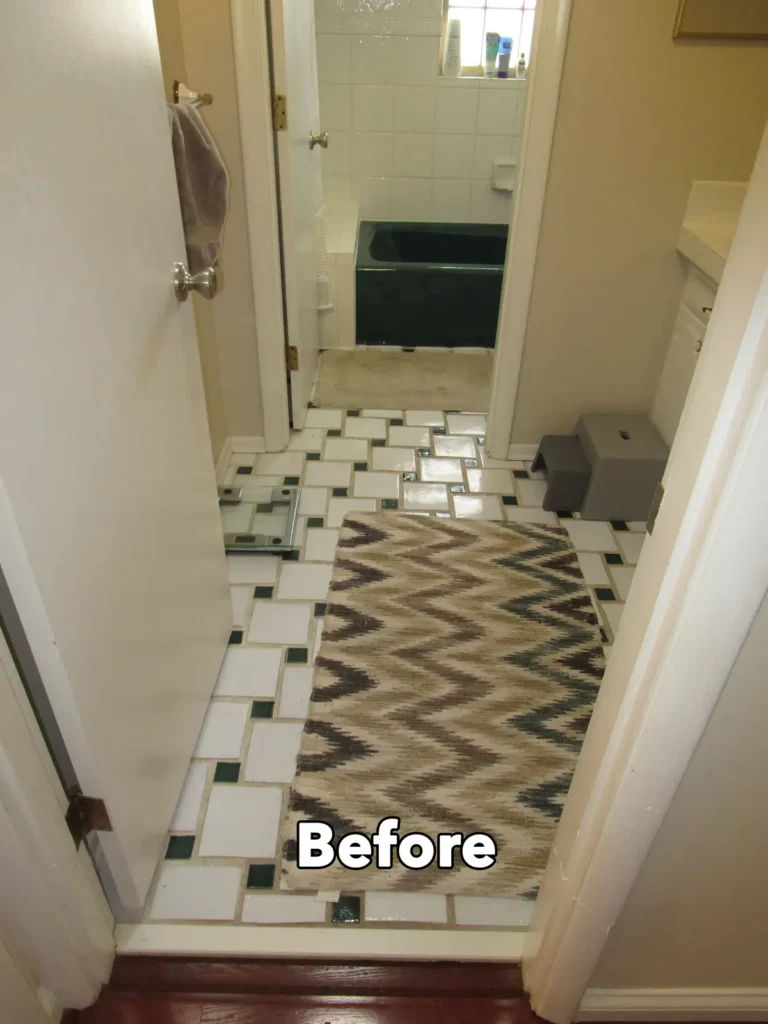 original bathroom before remodel