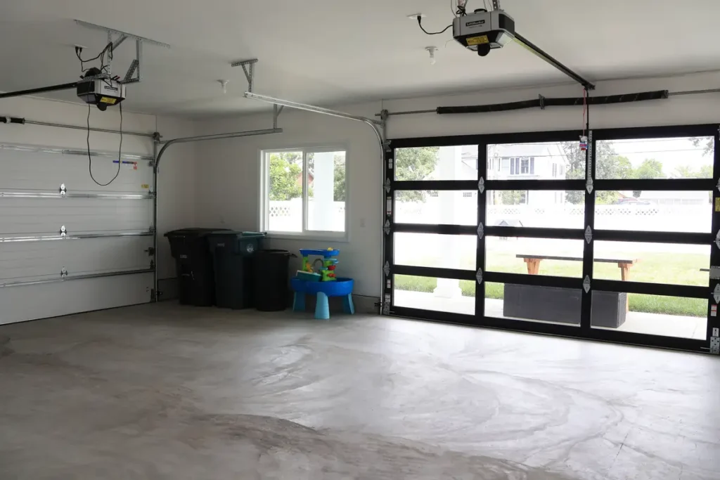 garage portion to covered patio carriage house