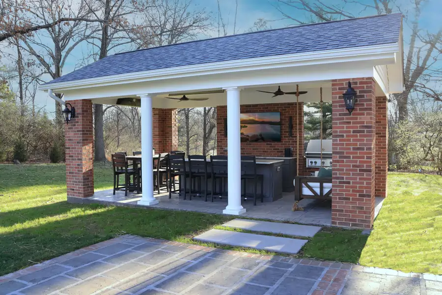 outdoor living kitchen pavilion Agape Construction