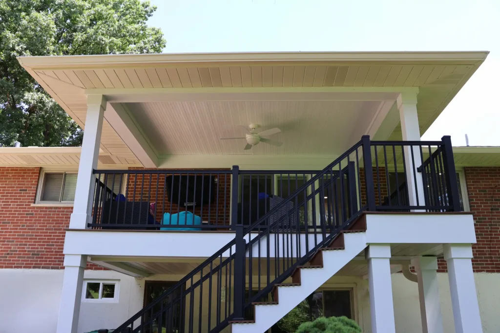 Covered Deck with ceiling fan