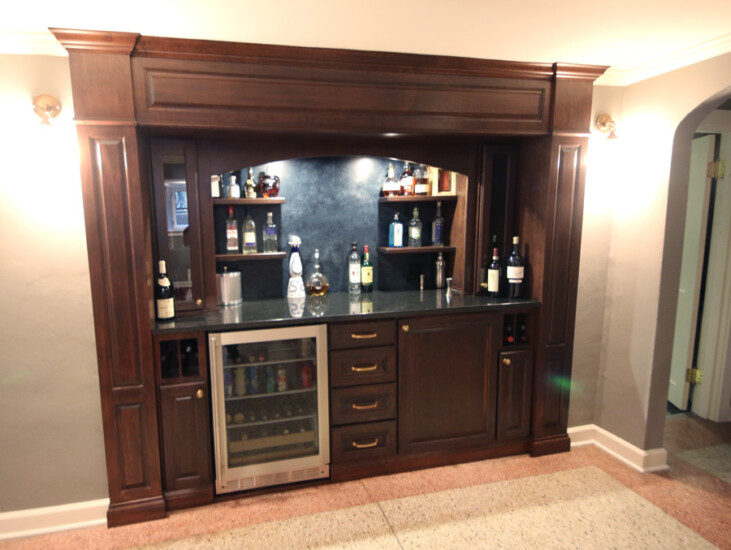 basement wetbar man cave entertaining university city