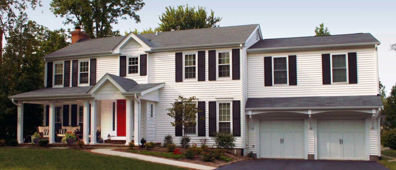 second story extension over two door garage shudders