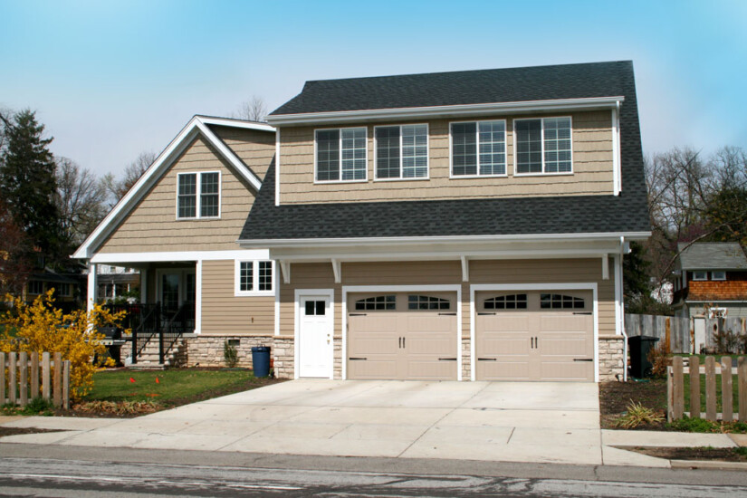 second story addition over custom two door garage