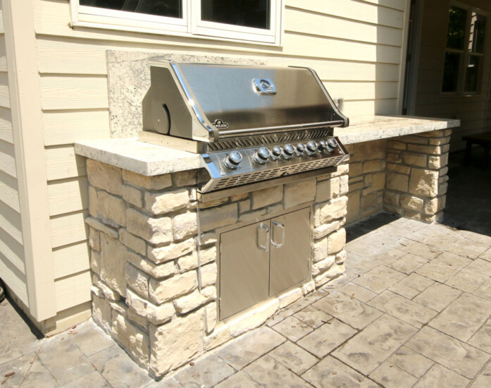 custom stone grill barbecue bbq countertop cooking