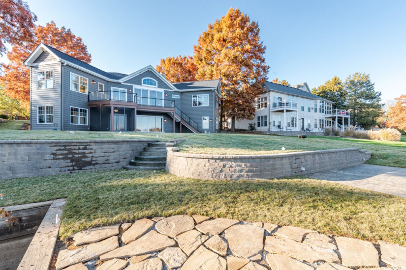 lake view second story balcony porch autumn