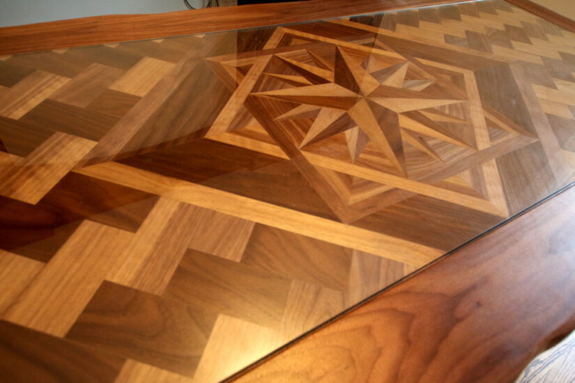 office desk master carpentry inlaid patterns