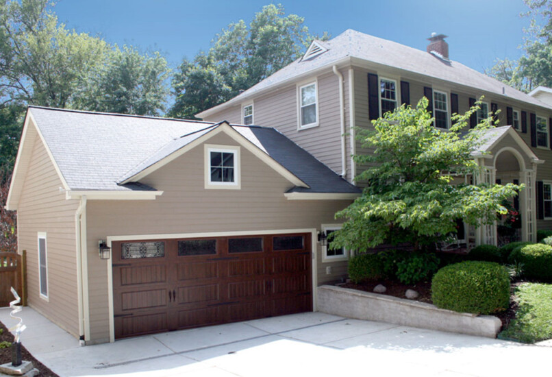 "After" view of a garage addition to a client's home by Agape Construction.