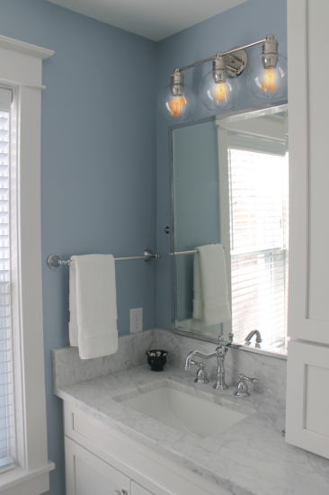 bathroom interior blue