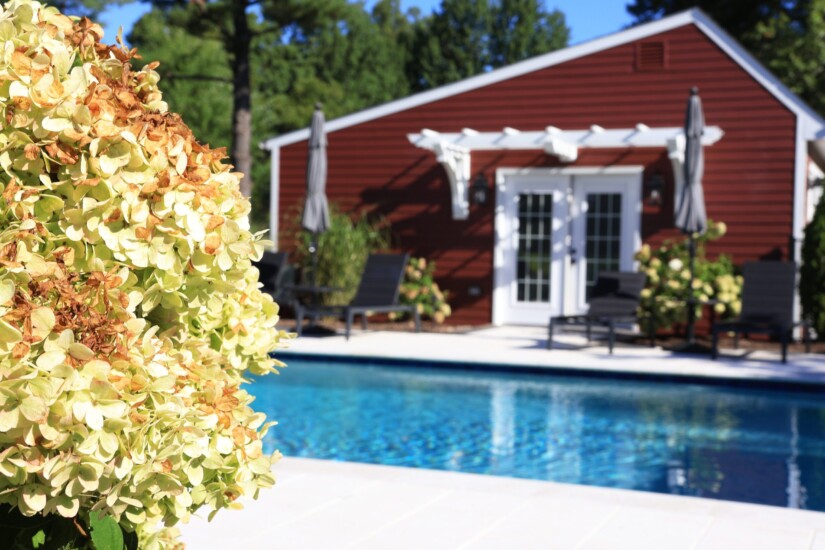 pool outdoor living space summer