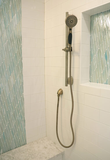tiled shower