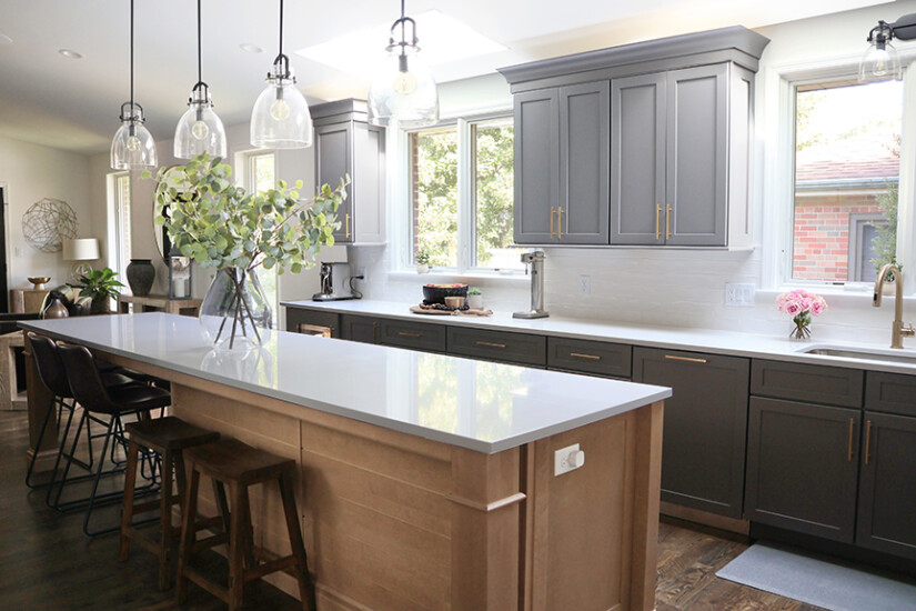 two toned kitchen cabinets