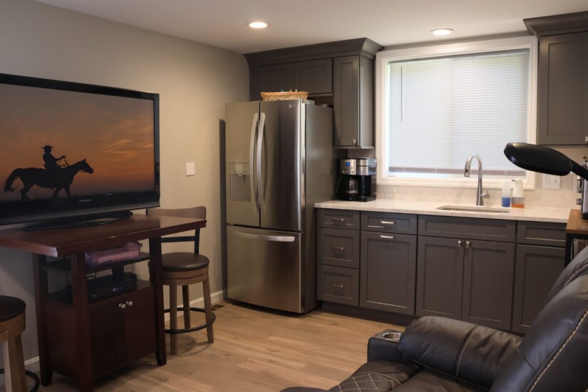 In law suite addition kitchen and living room combination