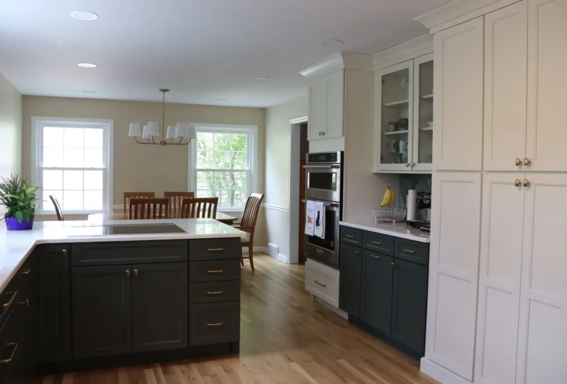 two toned open kitchen