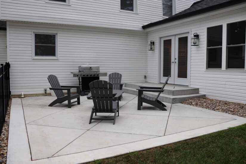 concrete patio outdoor living