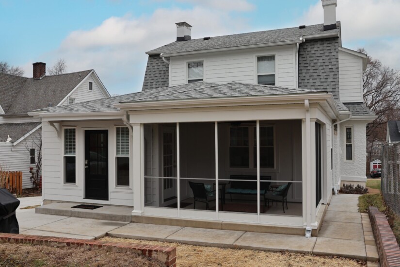 rear addition with sunroom