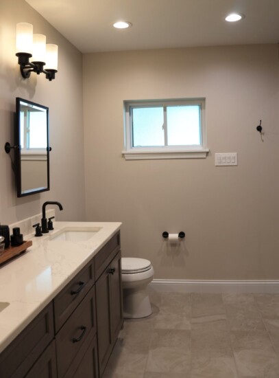 updated primary bathroom