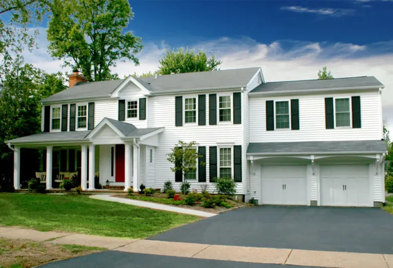 Agape Construction's completed front exterior remodel and garage facelift on a client home.