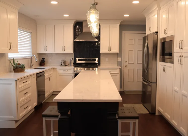 two toned kitchen remodel