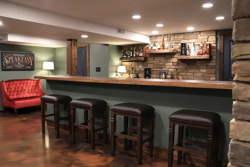 hidden speakeasy in basement by Agape