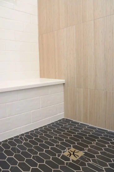 hall bath with spa inspired tile
