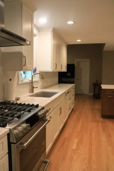 two toned kitchen open concept
