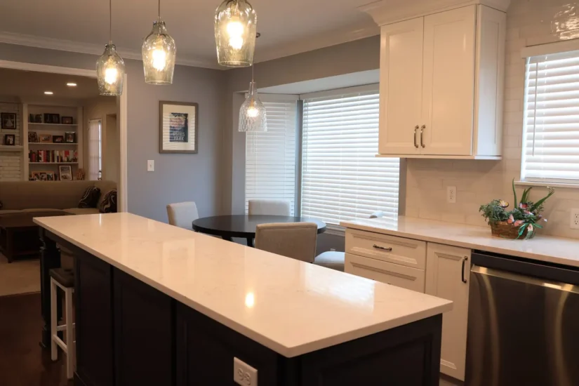 two toned kitchen