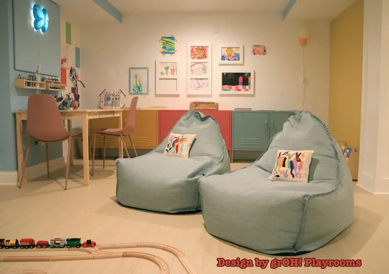 kid playroom basement