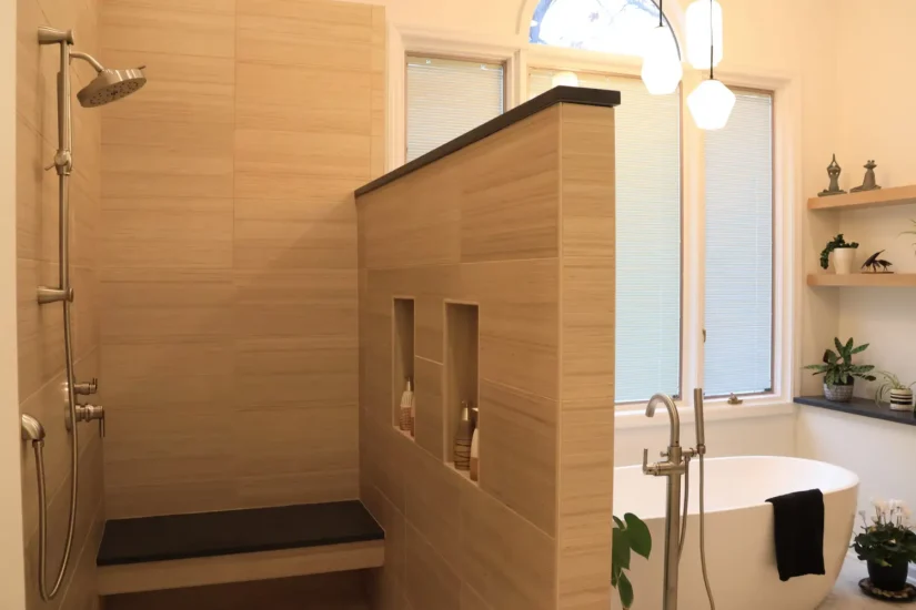 open shower concept spa like primary bath