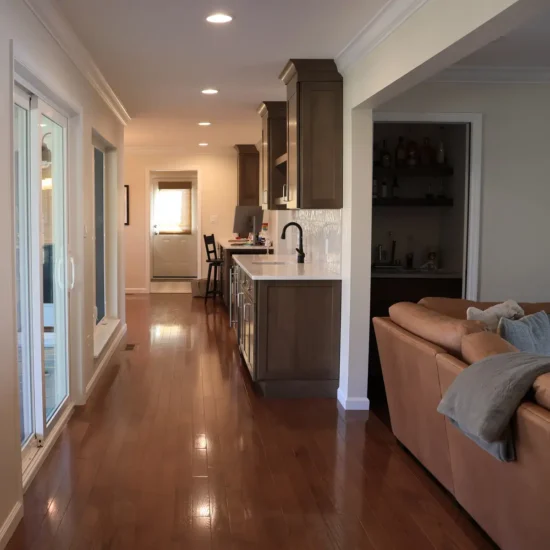 rear addition hallway towards laundry and office