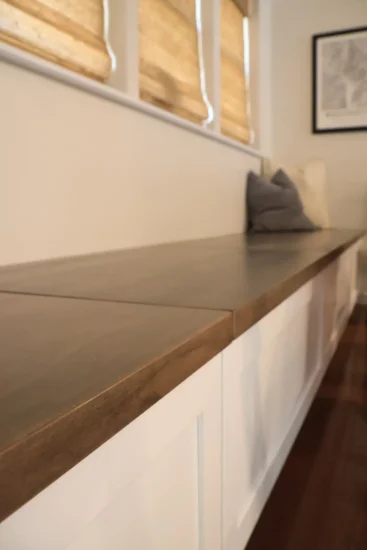 bench seat storage in new dining room