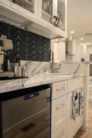 drink station in kitchen remodel