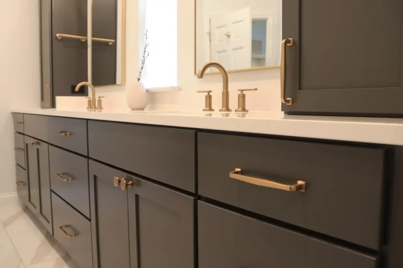 primary bathroom dual vanities